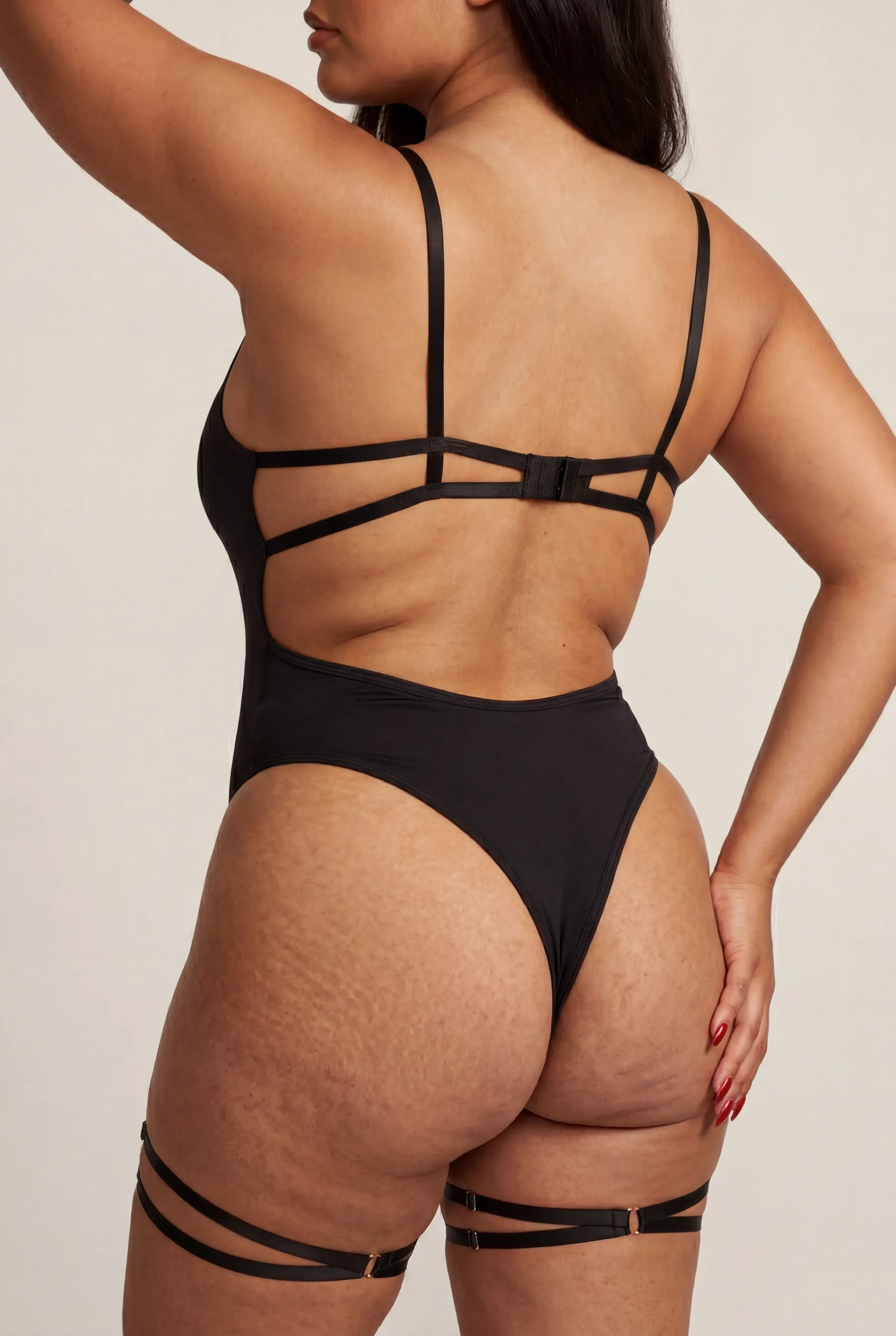 Body avec tour de cuisses - NOIR SAUVAGE - Image 4